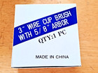 New 3  Wire Cup Brush With 5 8  Non Threaded Arbor For Angle Grinders Free Ship