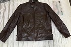 Men s Genuine Brown Leather Jacket Coat Vintage Military Style New L