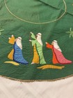 Bucilla Jeweled Nativity Christmas Tree Skirt Completed Green Felt Kit  3576 Vtg