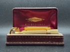 Vintage 1940 s Gillette Gold Aristocrat De Tto Safety Razor W  Leather Case