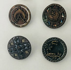 Antique Victorian Art Nouveau Metal Floral   Wonderful Designs Button Lot Of 16