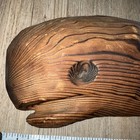 Vintage Hawaiian Cryptomeria Wood Hand Carved Whale Wall Plaque 14    Signed Art