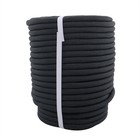 Black Double Braided Polyester Rope Strong Arborist Rigging 48 Strand 1 2  X150 