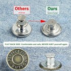Jeans Button Replacement Screw  Jean Buttons For Loose 17mm 5 Brass   5 Silver