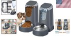 Automatic Cat Dog Feeder Water Dispenser Stainless Steel Bowl Pet Food Water
