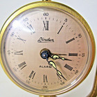 Rare 1950s Linden Brass Trumpet Bugle Alarm Clock Glow In Dark Hands Working