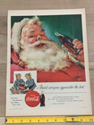 Coca-cola Santa Ad Vintage 1955 Christmas Bottle Magazine 13 3 4x 10  