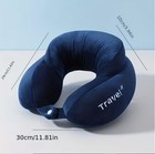Elevated Neck Support Memory Foam U Shape Travel Pillow Airplane Medium Soft