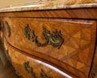 Vintage French Louis Xv Style Bombe Commode Dresser Chest Of Drawers W  Cherubs
