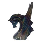 1984 Stuart Abelman Studio Art Glass Iridescent Pegasus Horse Sculpture Vtg U26