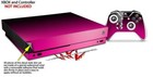 Skin For Xbox One X Console Controller Smooth Fades Hot Pink Black Vinyl Decal