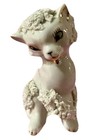 Vintage Gold Trimmed White Cat Figurine   Fine Sugar Spaghetti Trimmed