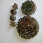 Vintage Lot Of 6 Metal Spike Flower Frogs Euc