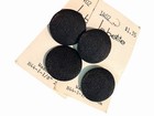 La Petite Vintage Buttons 4 - 1402 - Large - Black 1 1 8  Size H44-1-1 8 - 2 On