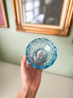 Vintage L E Smith Moon And Stars Fairy Lamp Bottom Base Only Icy Light Blue