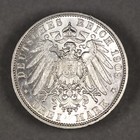 1909 Lubeck German States Silver 3 Mark Uncirculated