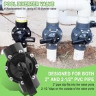 Pool Diverter Valve 2 Way 2 Inch Replacement For Jandy 2 To 2-1 2-inch  Black 