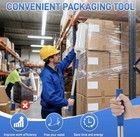 10-pack Long Handle Stretch Wrap Dispenser - 48 Inch Shrink Wrap Pole Heavy Duty