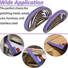 20pcs 1 2x18 In Purple File Ceramic Sanding Belts 150 Grit 13x457mm For Metal