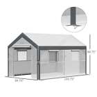 12  X 7  Large Walk-in Garden Greenhouse Warm House W  Roll Up Door  4 Windows