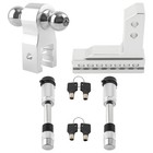 2   Receiver 6   Drop Adjustable Trailer Towing Hook Dual Ball Mount 5000lb