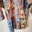 Quilted Jacket Hand Sewing   Patchwork Asian Inspired Size L Crisp Maximalist