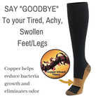 5 Pairs Copper Energy Knee High Compression Socks  Sm L xl Xxl Free Ship Usa