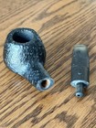 Rusticated Poker Body Shape Estate Tobacco Smoking Pipe W  Black Bent Stem
