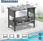 Outdoor Porch Swing With Stand And Adjustable Canopy  2-in-1 Porch Porch Bed