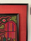 Mola Reverse Applique Panama Kuna Hand Stitched Birds Framed Multicolor