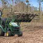 Skid Steer 21  Fork Length Debris Clamp-on Forks 4000lbs For 60-inch Buckets