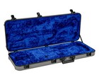 Open Box Fender Deluxe Molded Strat tele Case - Silver blue
