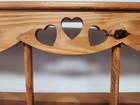 Vtg Large Wood Wall Shelf Knick Knack Shadow Box Heart Country Nice Condition