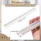 8pcs Cabinet Door Protector  18  X 7 8  For 11 16 - 13 16  Thick Cabinet  White