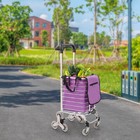 Folding Shopping Cart Grocery Trolley Laundry Stair Climbing Handcart 6 8 Wheels