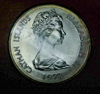 Silver - World Coin - 1972 Cayman Islands 25 Dollars - World Silver Coin 