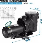 1 5hp Hayward Swimming Pool Pump Motor In above Ground W  Strainer Filter Basket