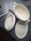 Antique Wilkinson Royal Staffordshire Ironstone Wheat Soup Tureen With Platter