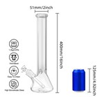 16 In Heavy 9mm Thick Glass Bong Heavy Bong Water Pipe 14mm Bowl Beaker   Screen