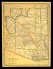 Vintage Arizona Indian Reservation Map Navajo White Mountain Apache Hopi 1920s