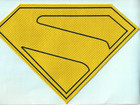 Superman  legacy  Yellow Cape  Logo Patch - Choice Of Sizes