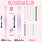 24pcs Plastic Comb Binding Spines 2 Size Spiral Binding Coil 12 Color