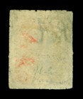 Argentina 1864  Rivadavia 10c Green  Scott   12 Used  certificado  Blue Cancel