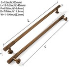 Khtumeware 12 Inch Hole Center 5 Pack Antique Brass Heavy Duty Solid Vintage    