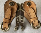 Classic Equine Diamond Roping Ranch Spurs   Straps 1  Offset Shank clover Rowels