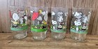  4  Vintage 1966 Charlie Brown Peanuts Character Glasses United Feature Schulz 