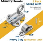 Aluminum Alloy Self Closing Door Gate Window Cabinet Latch 2 Pack Heavy Duty