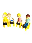 Vtg Little Tikes Dollhouse Size Furniture Table 4 Chairs Family 4 People