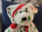 Vintage 1998 Christmas Holiday Teddy Ty Beanie Baby Buddies Bear 13  Red Green