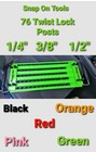 Snap On 1 4 3 8 1 2 Sae   Metric Socket Organizer Holder Tray 76 Posts Twist Loc